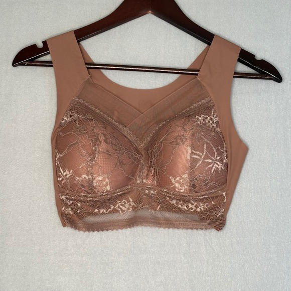 Lot‎ of 2/Lace Bralette Tank Top Wireless Sleep Bra Comfort Lounge Bra Top - Picture 9 of 16